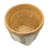 Pair Of White And Brown Cement Planters Featuring A Bold Black V Pattern, Large 10.2X10.2X7.9 Inches, Small 7.9X7.9X6.7 Inches - Great For Scandinavian Floral Setups 2 Made With Design, In, In