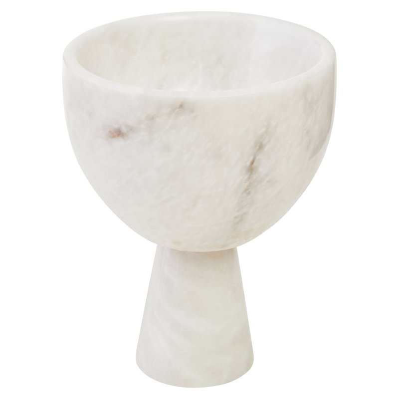 Salmo Marble Decorative Bowl, White