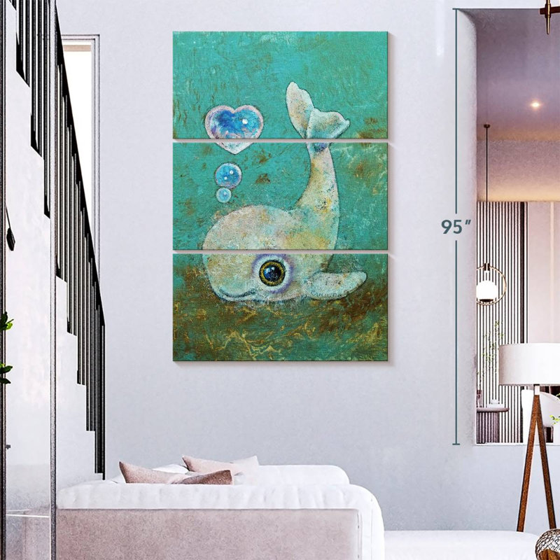 Brampt Baby Whale, 74" H x 48" W