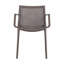 4 fauteuils empilables en PP gris chaud et une table blanche de 55 pouces - structure, patins antidérapants, idéaux pour différents environnements 4 pièces de long, espaces intérieurs / extérieurs sans entretien-121070453