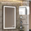 Miroir de salle de bain à DEL avec antibuée, façade à intensité variable, rétroéclairage, cadre en aluminium antirouille, verre HD-1079837204