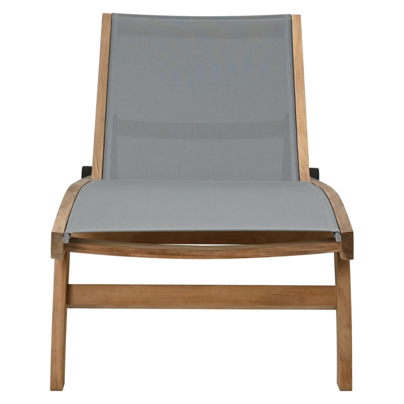 Parmele Outdoor Teak Chaise Lounge