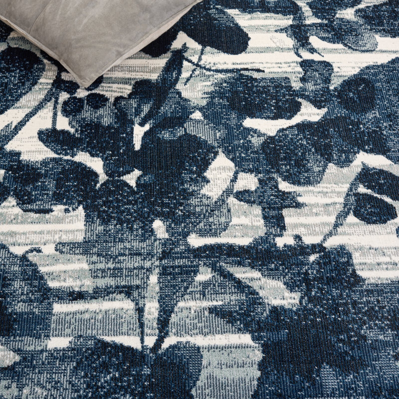 Tapis intérieur/extérieur à motif floral Utopia 804, Rectangle 5 pi 3 po x 7 pi 6 po