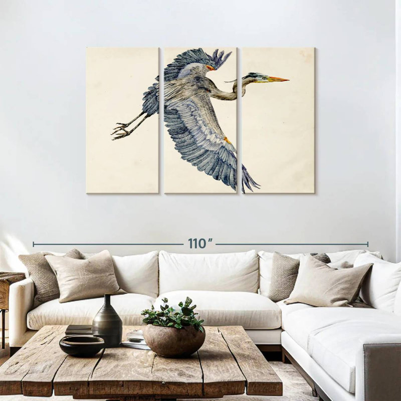 Brampt Blue Heron Rendering IV, 48" H x 74" W