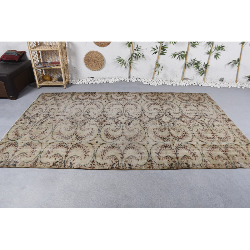 Grands tapis 5,7 x 9 pi, tapis anatoliens noirs, tapis rétro, tapis neutres, tapis tissés à plat, tapis turc
