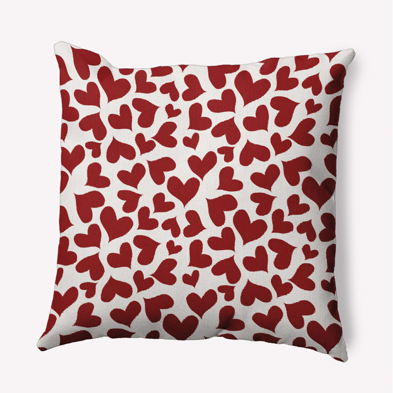 Housse et insert de coussin carré en polyester , 26 po x 26 po, Rouge