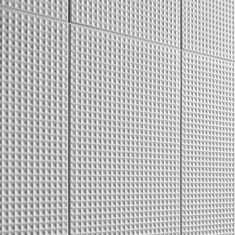 Kinzie 8x16 Waffle Textured Matte Ceramic Tile, White