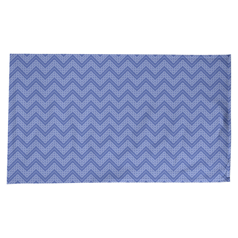 Nappe à chevrons à la main classic Stephenie, Bleu
