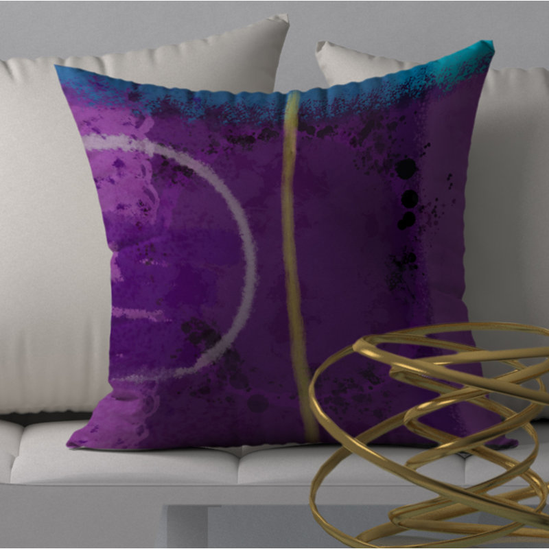 Abstract Throw Pillow, 20" H x 20" W