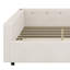 Lit plateforme tapissier avec port USB et 2 tiroirs