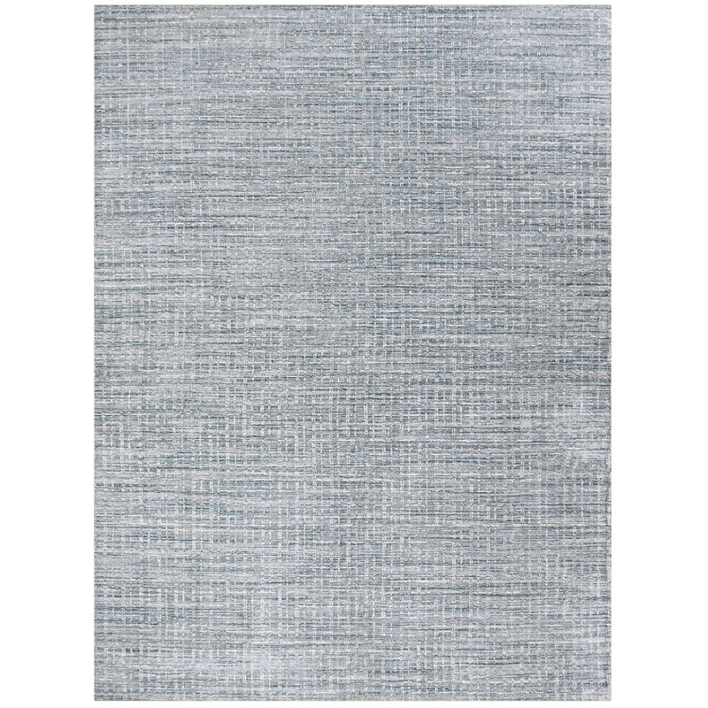 Simplicity Comfort Plaid Area Rug in Light Blue/Beige, Rectangle 8' x 10'