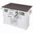 Kitchen Island with Drop Leaf, Power Outlet,4 Door Shelves-485541026