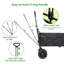 Wagon de camping pliant pliant avec frein