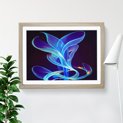 Bluebell Flower Swirl Abstract - Single Picture Frame Print