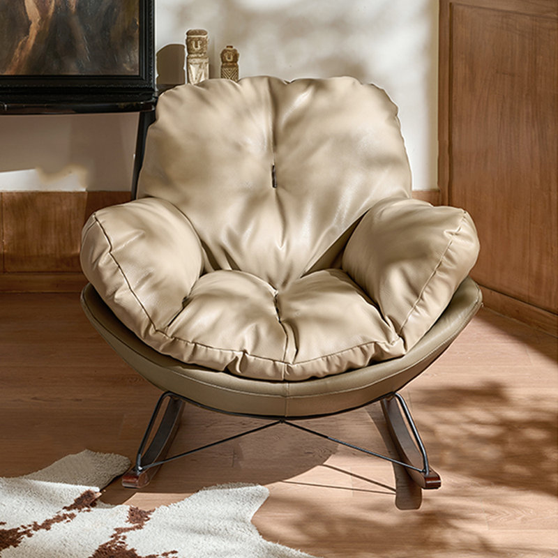 Chaise berçante moderne simple pour salon, Kaki