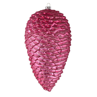 Ornement de Noël mat en forme de pomme de pin scintillante mat