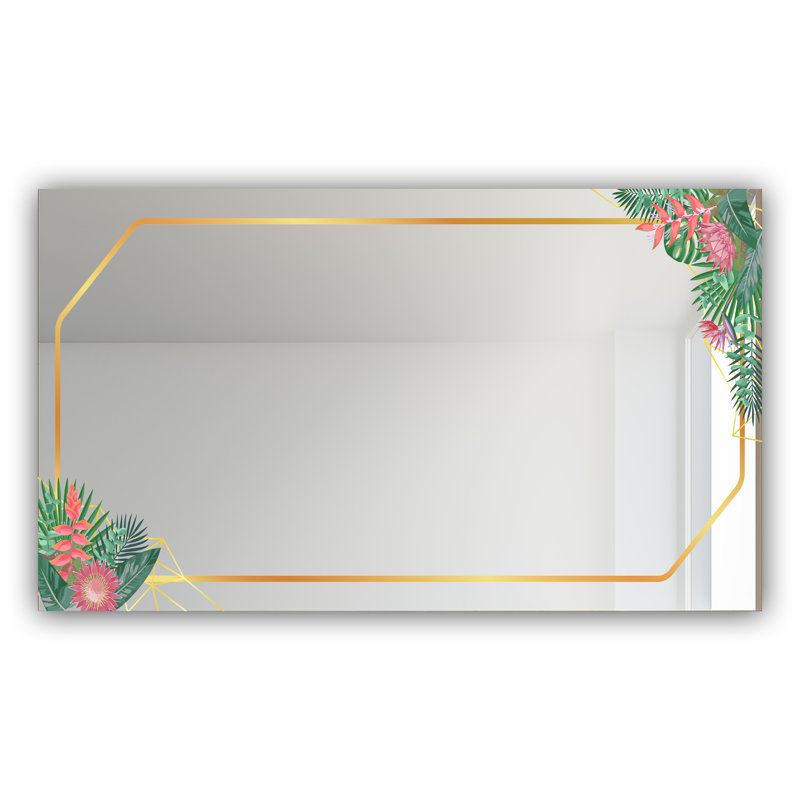 Miroir de meuble-lavabo côtier efflorescent, H 29,5 po x l 39,4 po