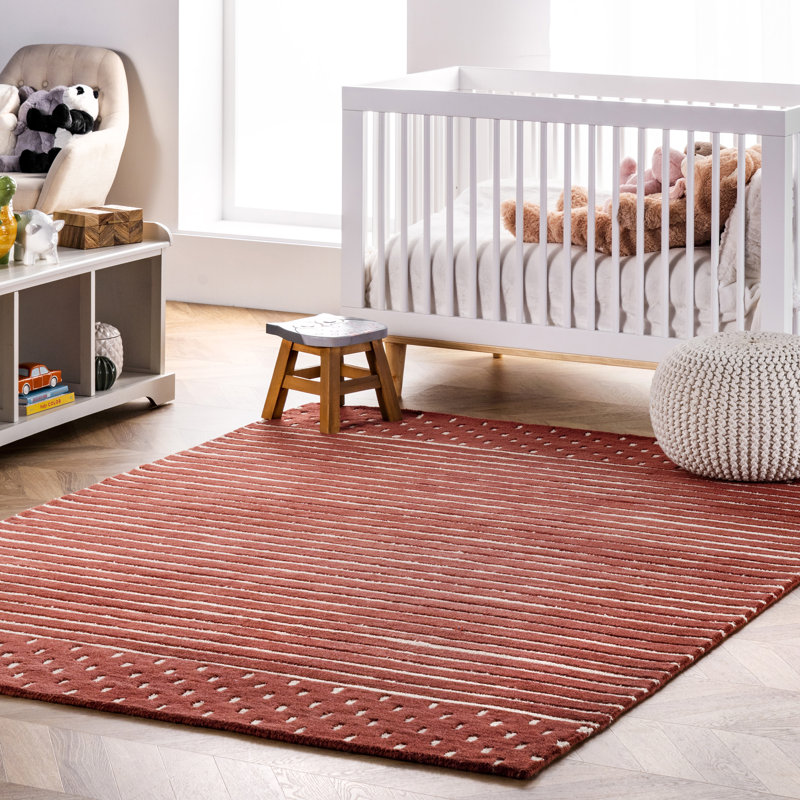 Tapis rouille en laine Clarita, Rectangle 9 pi x 12 pi