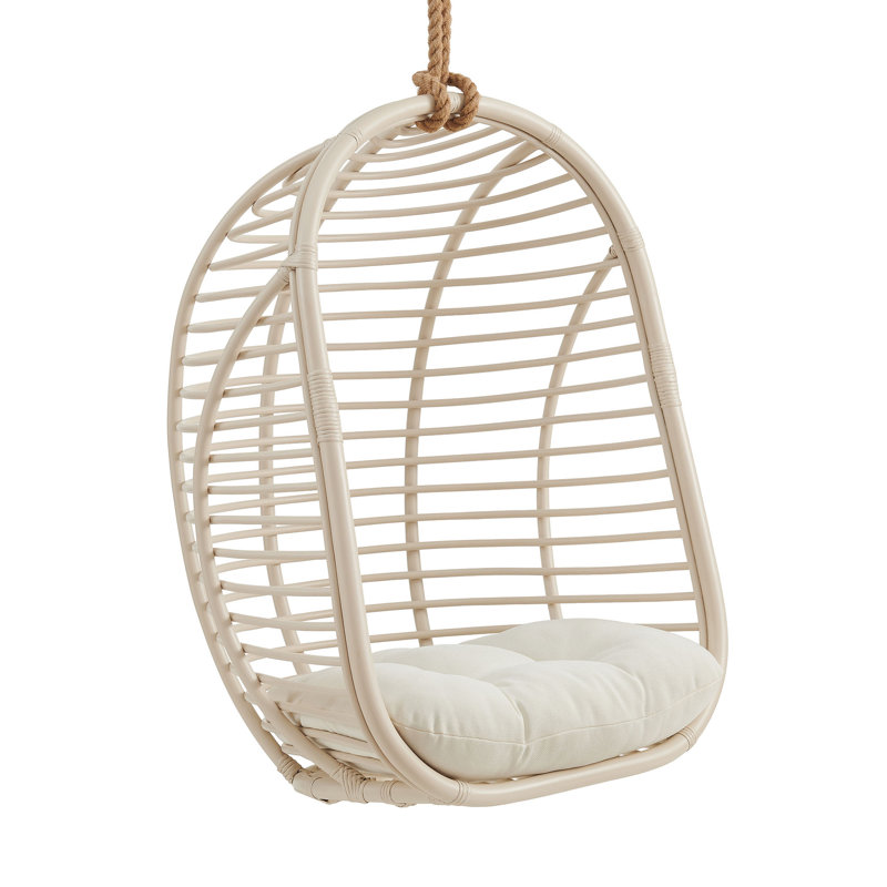 1 Person Chair Hammock with Cushions, Light Tan
