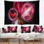Tapisserie de bureau fractale rouge Abstract-28502932