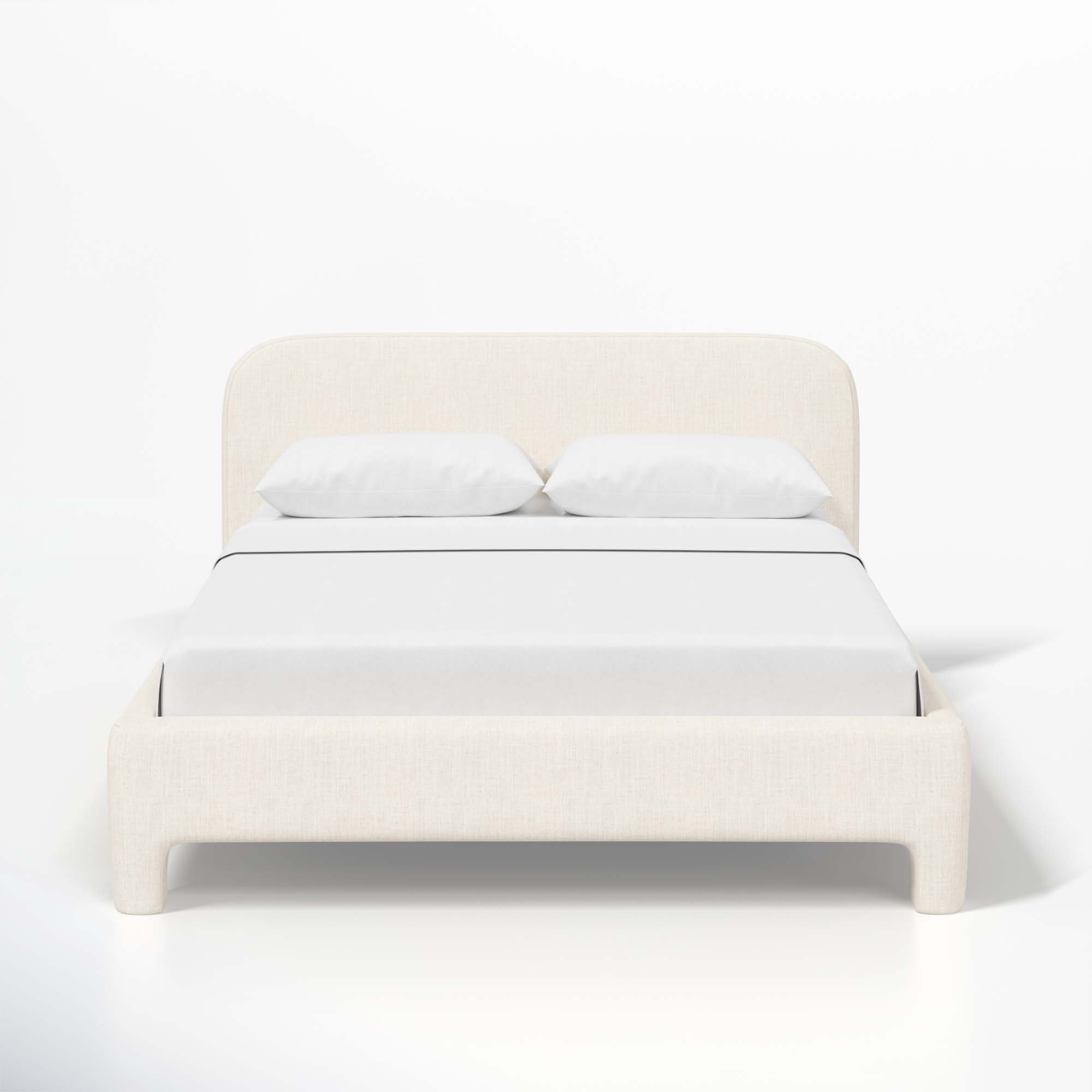 Illy Upholstered Bed, California King, Classic Talc Linen