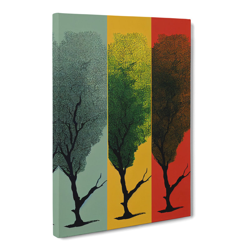 Trio of Trees - Wrapped Canvas, 76cm H x 50cm W x 3cm D