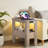 Starleen End Table Built-In LED Lights and Outlets with Fabric Drawer