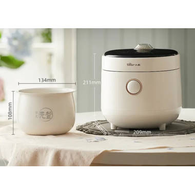 CHACEEF Mini Rice Cooker 2-Cups Uncooked, 1.2L Portable Non-Stick Small  Travel Cooker, Smart Control Multifunction with 24 Hours Timer Delay & Keep