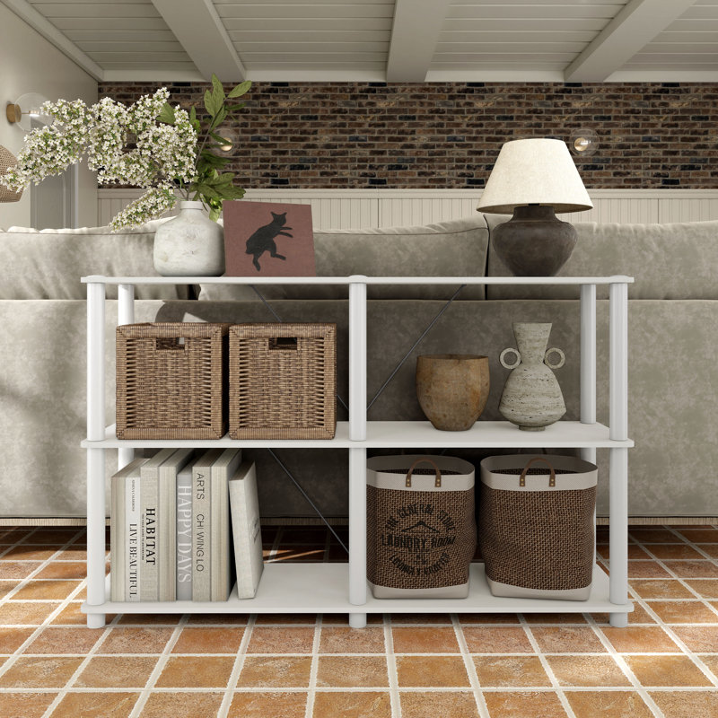 Étagère de rangement Terzenbach, Blanc, (3 tablettes) H 30,11 po x l 47,24 po x P 12 po