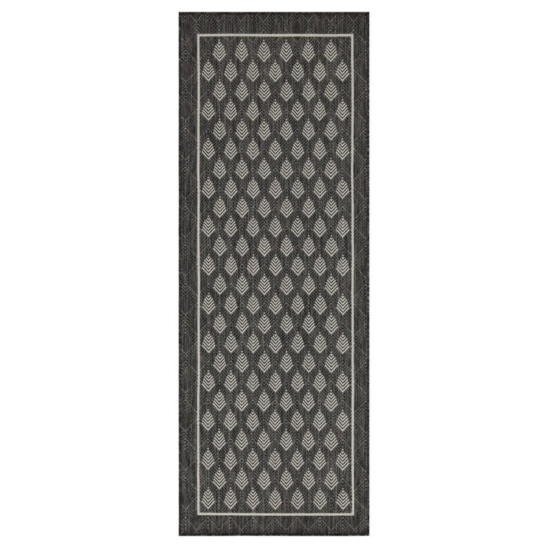 Sunshine GC_HAR2008 Anthracite 7 Ft. 10 In. X 10 Ft. 3 In. Indoor/Outdoor Area Rug, Rectangle 10'3" x 7'10"