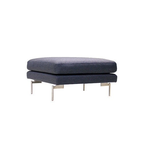 Repose-pieds standard carré de 29,5 po Aldonis, Gris foncé