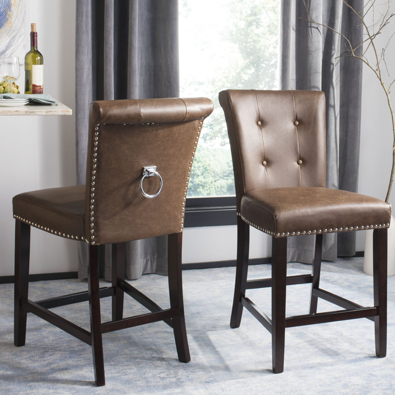 Tabouret de bar et de comptoir Landes, Brun, Tabouret de comptoir (assise de 26 po de hauteur)
