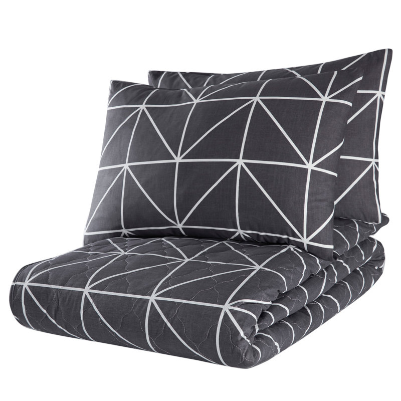 Cotton Geometric Shapes Coverlet