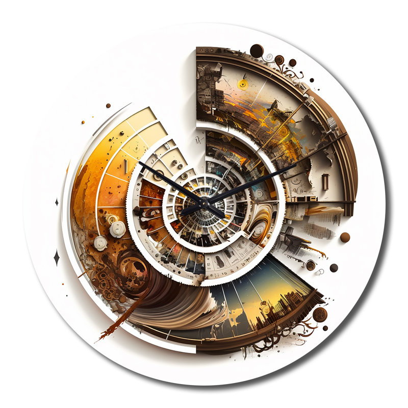 Horloge murale en forme de C, Grand