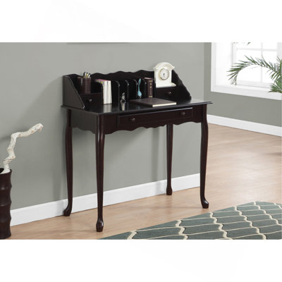 Computer Desk, Home Office, Laptop, Storage Drawers, 36"L, Work, Brown Wood, Traditional