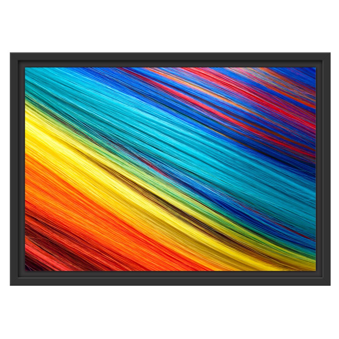 Gerahmtes Wandbild Bunte Streifen