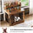 33.4 inches Wooden Small Dog Crate with Storage and 4 Hooks-916273941-916273946