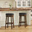 Tabouret de bar rembourré pivotant en bois massif-969460008-969460009