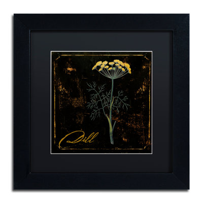 Jadaya «Black Gold Herbs I», impression encadrée