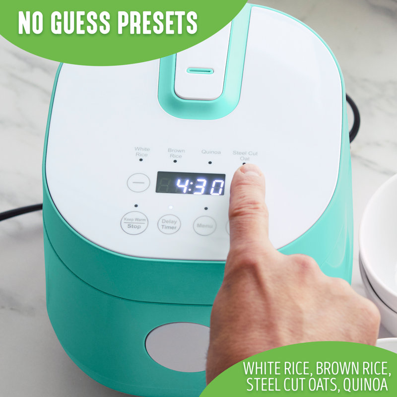 GreenLife Electrics Rice Cooker, Turquoise