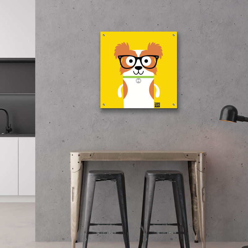 «Bow Wow Papillon» par Todd Art, H 24 po x l 24 po x P 0,2 po