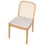 44cm H Polyester Upholstered Side Chair in Brown