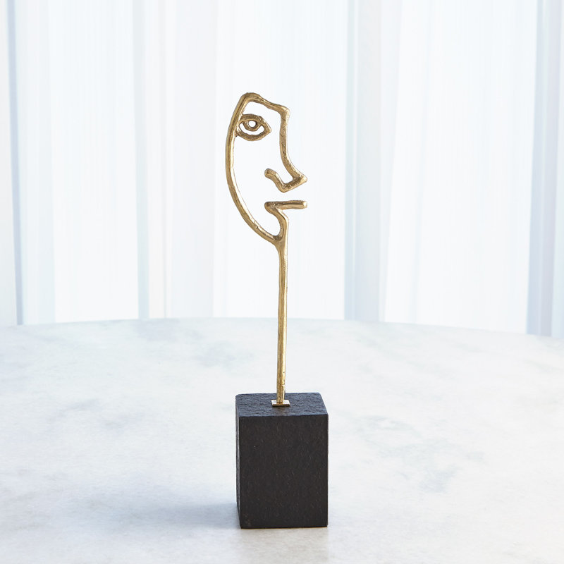 Scribble Sculpture Son-Polished Brass