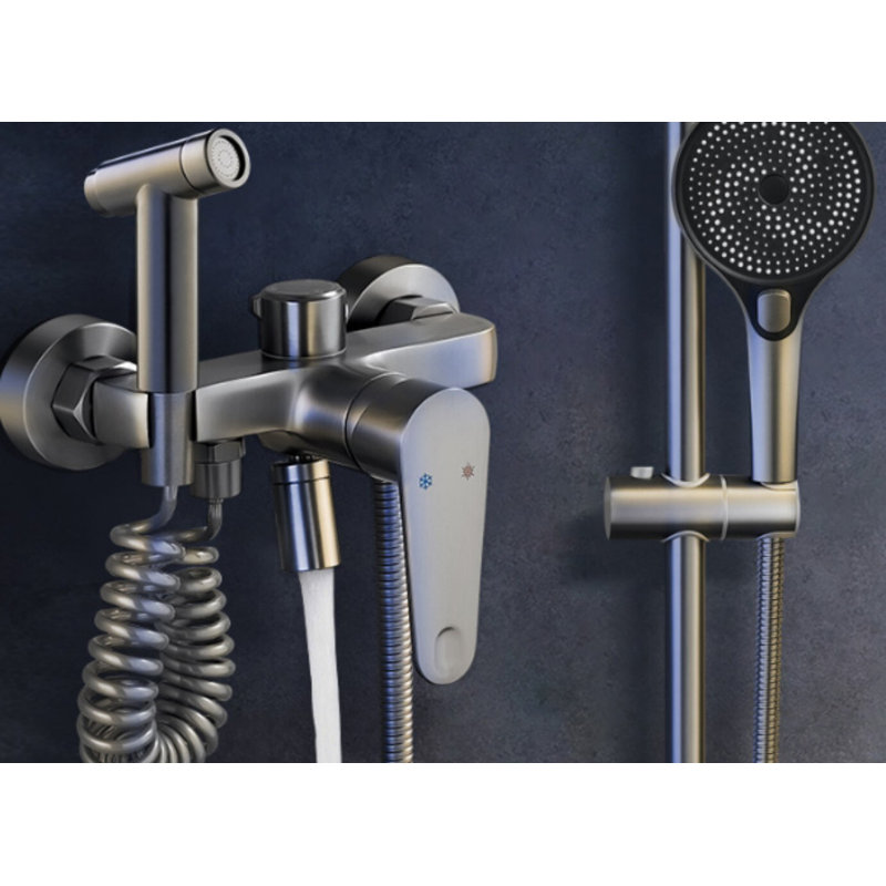 Ensemble de douche domestique en laiton fendu sans jet, haute pression avec pistolet