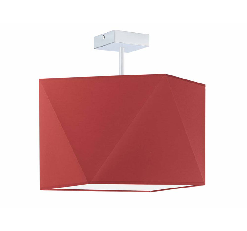 Demarian Semi Flush Mount, Light Grey, Red