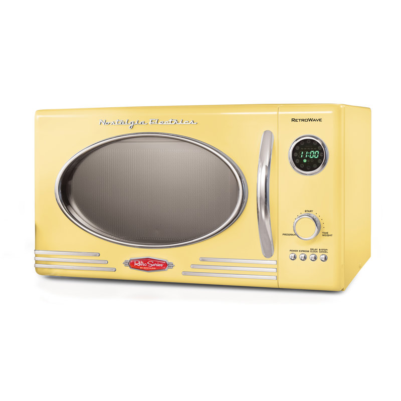 Nostalgie rétro 0,9 pi³ Pi. Four à micro-ondes, 800 watts, Jaune