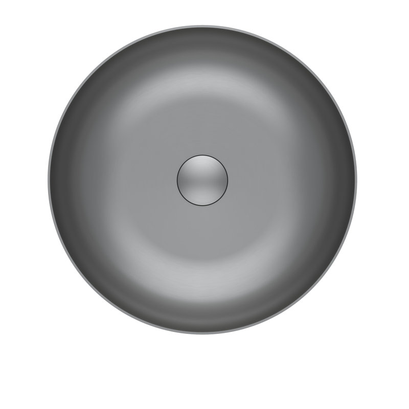 Barclay Adaliz 15.75'' Stainless Steel Circular Bathroom Sink, Blue/Gray