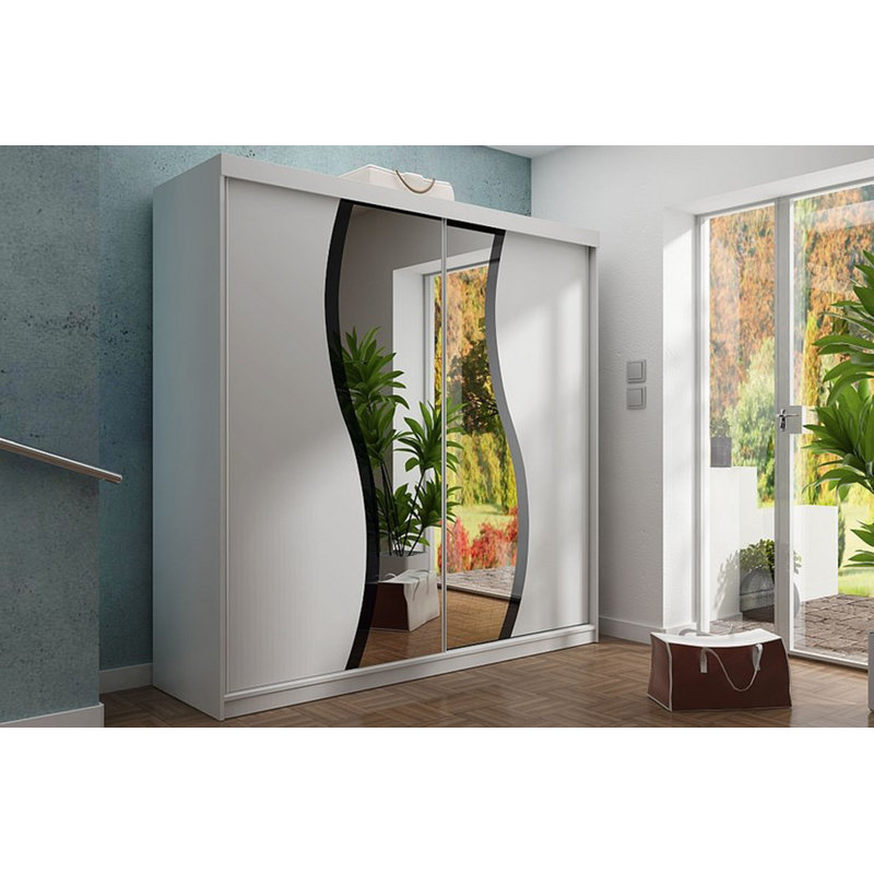 Mahaila 2 Door Solid + Manufactured Wood Wardrobe