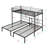 Twin Over Twin Over Twin Bunk Bed,Triple Bunk Bed With A Vertical Ladder, Metal Frame Bunk Bed With Safety Rail, Twin Over Twin Over Twin Triple Bunk