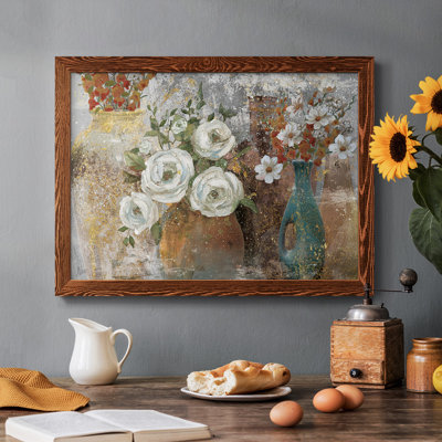 «Vessels And Blooms Spice», reproduction d'art sur toile